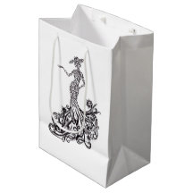 Elegant Fashion Lady Silhuett Linje Konst Papper G