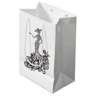 Elegant Fashion Lady Silhuett Linje Konst Papper G
