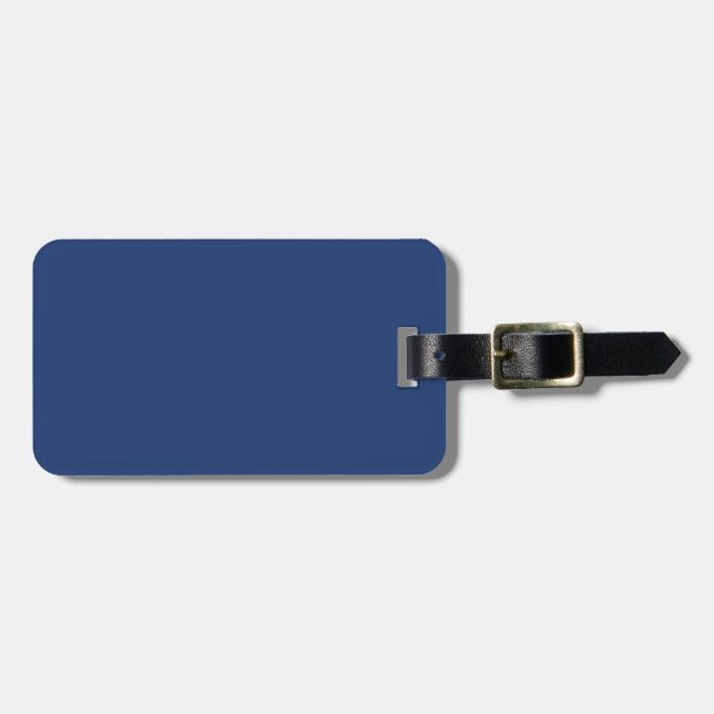 Elegant Fashionable Solid Färg Electric Blue Chic Bagagebricka (Horisontell Framsida)
