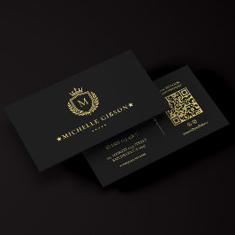 Elegant fastighetsmäklare Fastighetsmonogram Kröni Visitkort