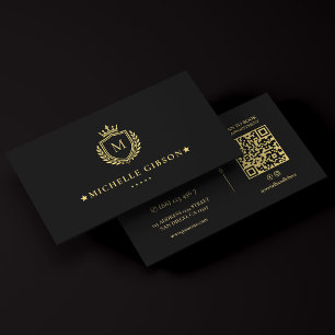 Elegant fastighetsmäklare Fastighetsmonogram Kröni Visitkort