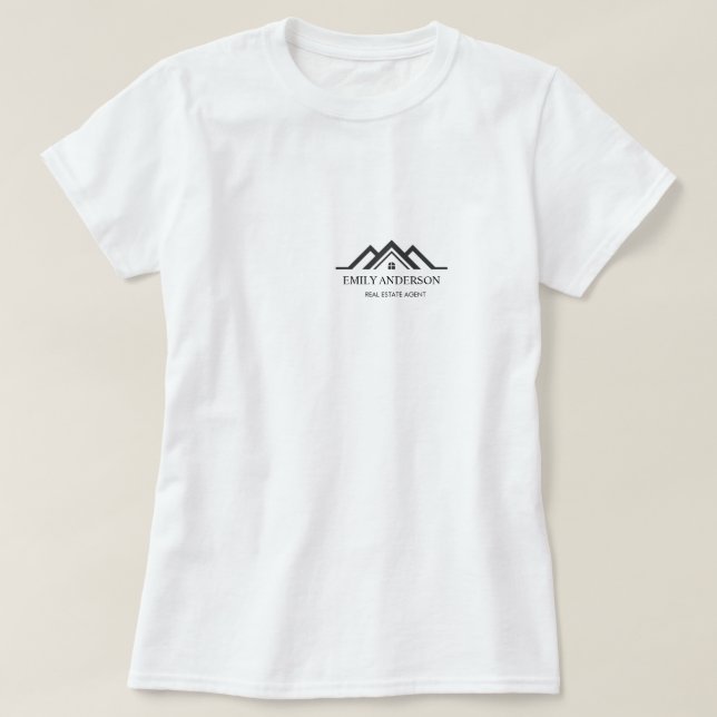 Elegant Fastighetsmäklare Företag  T Shirt (Design framsida)