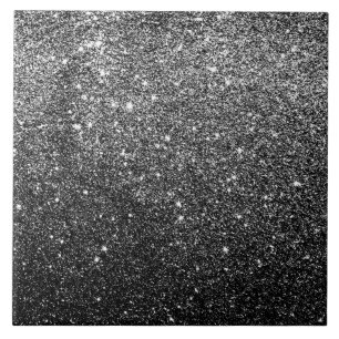 Elegant Faux Black Glitter Kakelplatta