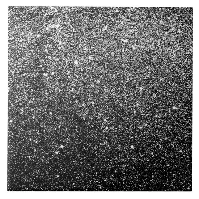 Elegant Faux Black Glitter Kakelplatta (Framsidan)