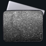 Elegant Faux Black Glitter Laptop Fodral<br><div class="desc">Elegant Faux Black Glitter</div>