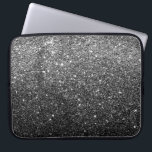 Elegant Faux Black Glitter Laptop Fodral<br><div class="desc">Elegant Faux Black Glitter</div>