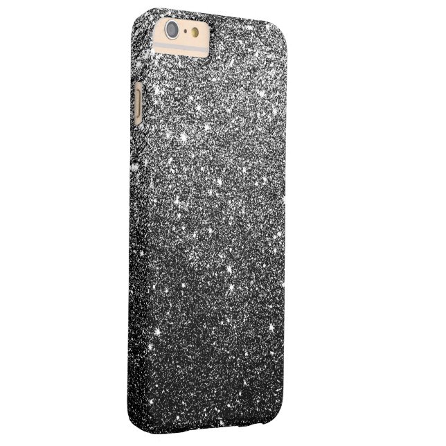 Elegant Faux Black Glitter Luxury Case-Mate iPhone Skal (Baksidan/Höger)