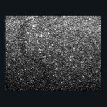 Elegant Faux Black Glitter Poster<br><div class="desc">Elegant Faux Black Glitter</div>