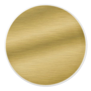 Elegant Faux Borstad Guld Konstverk Knopp
