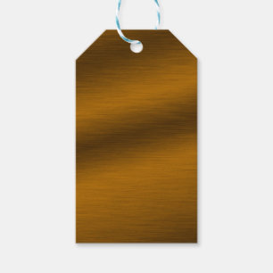 Elegant Faux Brushed Bronze Presentetikett
