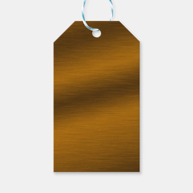 Elegant Faux Brushed Bronze Presentetikett (Framsidan)