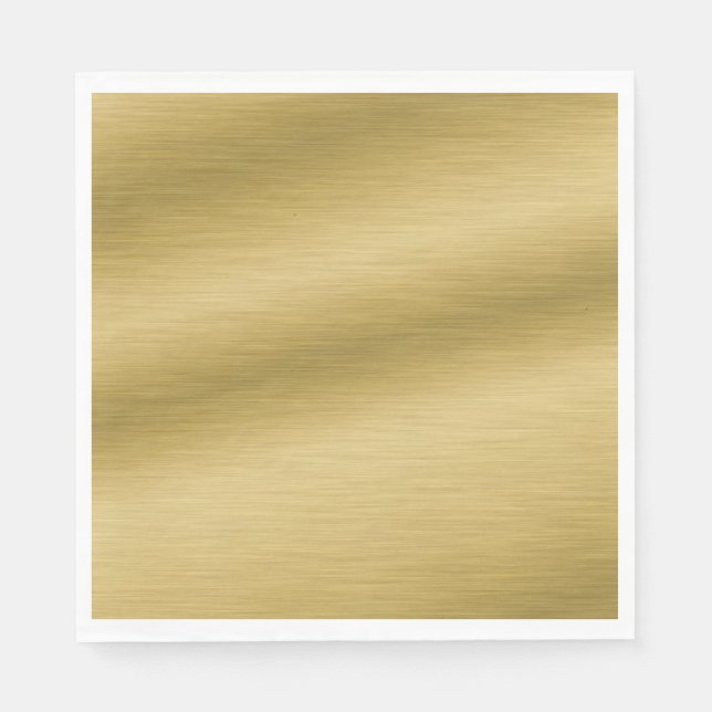 Elegant Faux Brushed Guld Artwork Pappersservett (Framsidan)