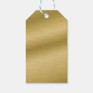 Elegant Faux Brushed Guld Artwork Presentetikett