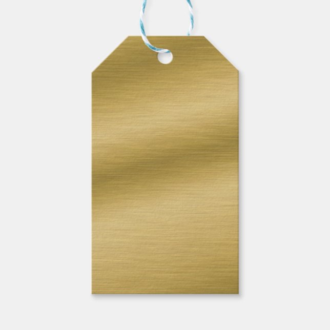 Elegant Faux Brushed Guld Artwork Presentetikett (Framsidan)