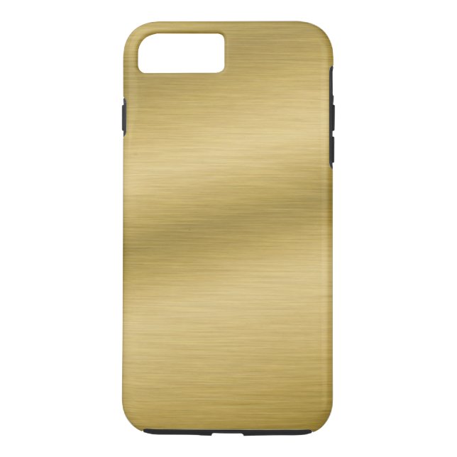 Elegant Faux Brushed Guld Case-Mate iPhone Skal (Baksida)