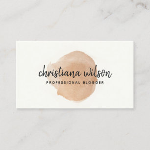 ELEGANT FAUX COPPER BLACK BRUSH STROKE KALLIGRAFI VISITKORT