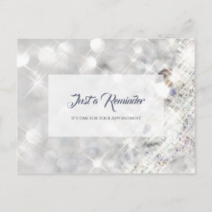 Elegant FAUX Diamond Glitter Gnistra Möte Vykort