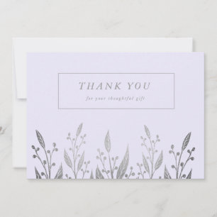 Elegant faux faux foil greenery Bröllop Tack Kort