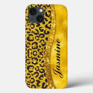 Elegant faux faux glitter-djur Monogram