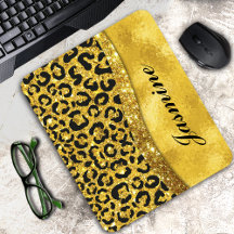 Elegant faux faux glitter-djur Monogram