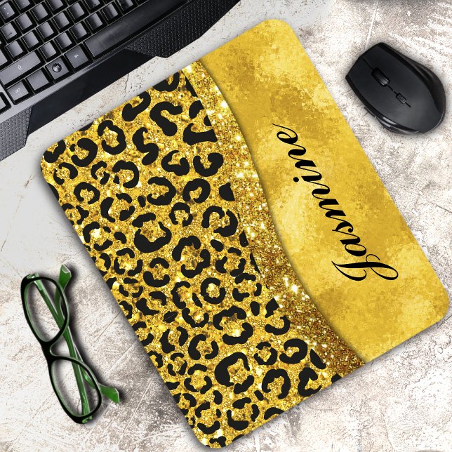 Elegant faux faux glitter-djur Monogram Musmatta (Skapare uppladdad)