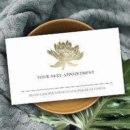 ELEGANT FAUX FOIL GULD LOTUS BLOMMIGT MÖTE VISITKORT