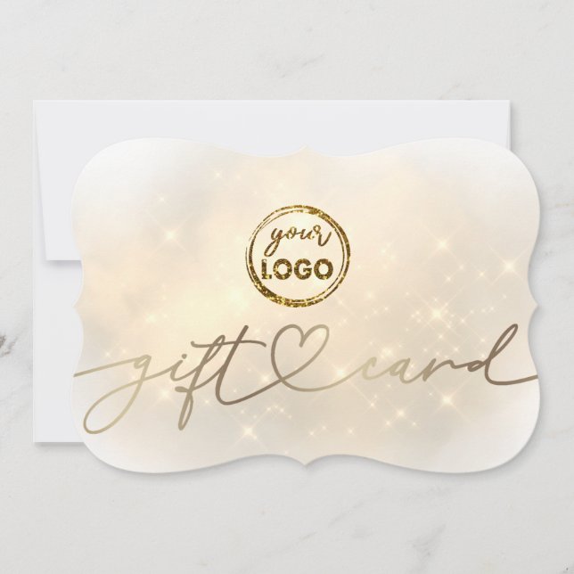 elegant faux-gnistra för ditt logotyp-presentkort inbjudningar (Framsida)