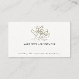ELEGANT FAUX GOLD FOIL LOTUS BLOMMIGT MÖTE VISITKORT