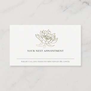 ELEGANT FAUX GOLD FOIL LOTUS BLOMMIGT MÖTE VISITKORT