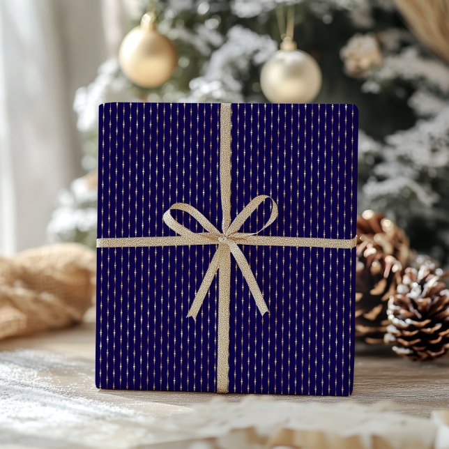 Elegant Faux Gold Foil Mönster jul Presentpapper (Elegant Faux Gold Foil Pattern Christmas Wrapping Paper)