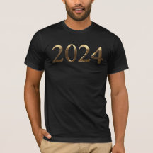 Elegant Faux Golden Numbers Gott nytt år 2024