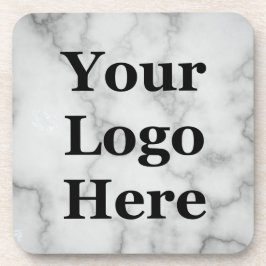 Elegant Faux Grått Marble Your Logotyp here Underlägg