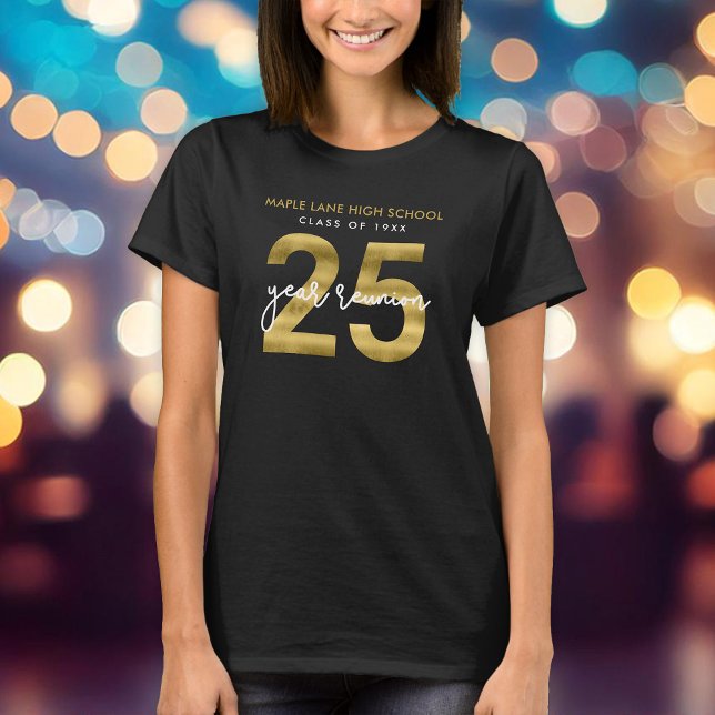 Elegant Faux Guld, 25 års återförening av klass T-shirt (Skapare uppladdad)