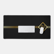 Elegant Faux Guld Axis Monogram – Svart & Guld