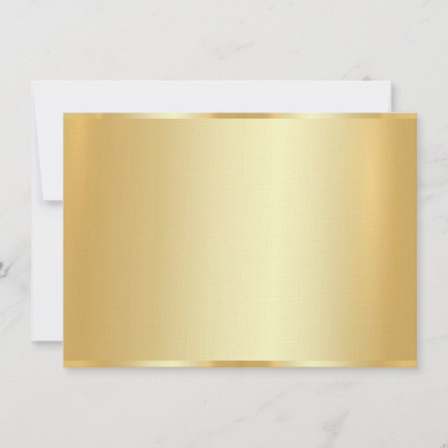 Elegant Faux Guld Blank Template Luxurious Linen Anteckningskort (Framsida)