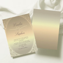 Elegant Faux Guld bröllopsinbjudan