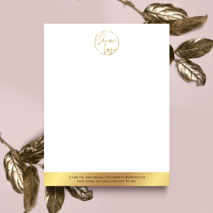 Elegant Faux Guld Company Logotyp Luxury Business Brevhuvud