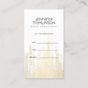 Elegant Faux Guld confetti Dots Mönster Tidsbeställning Kort