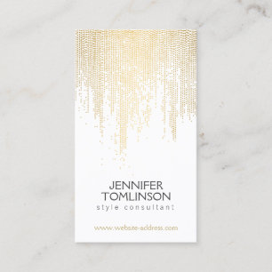 Elegant Faux Guld confetti Dots Mönster Visitkort