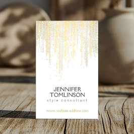 Elegant Faux Guld confetti Dots Mönster Visitkort