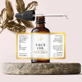 Elegant Faux Guld Cosmetic Skincare Flaska-etikett Fraktsedel