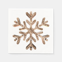 Elegant Faux Guld Diamonds Snowflake jul