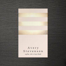 Elegant Faux Guld Foil Stripe Modern Ljus rosa