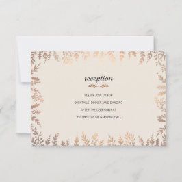 Elegant Faux Guld Foliage Insert Inbjudningar