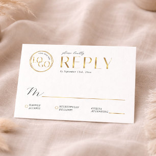 Elegant Faux Guld Företag Logotyp Affärsevenemang OSA Kort