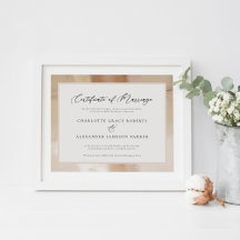 Elegant Faux Guld Giftermål certifikat