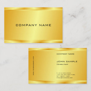 Elegant Faux Guld Glamor Luxurious-mall Visitkort
