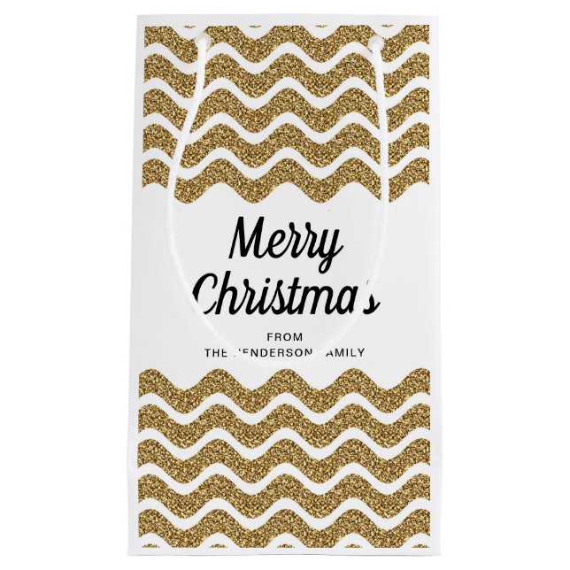 Elegant Faux Guld Glitter God jul (Framsidan)