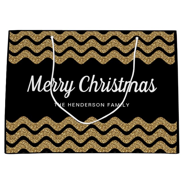 Elegant Faux Guld Glitter God jul (Framsidan)