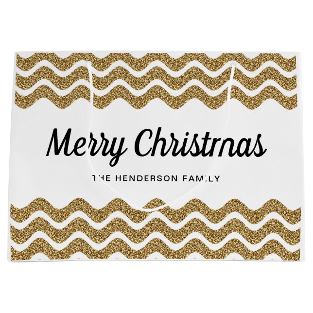 Elegant Faux Guld Glitter God jul (Framsidan)